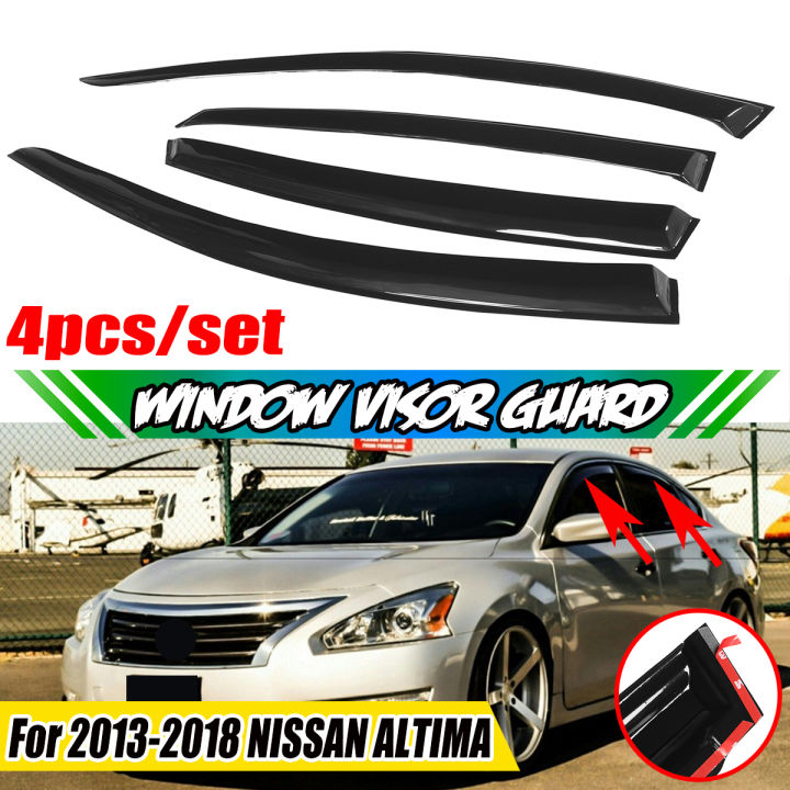 4Pcs Car Window Visor Rain Guard Sun Shade Wind Deflector Vent For