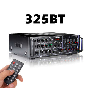 2000W 2Channel Home Audio Power Amplifier with 8inch Speaker Bluetooth USB SD AMP FM DVD AUX with Remote Control Support 4 Way Microphone penguat rumah 功放音响