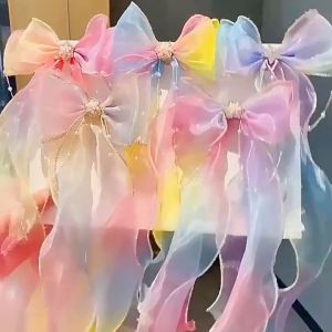 Klip Rambut✨Ribbon Bow Hairpin Hair Clip Cute Princess Hair Accessories for Girls Kids Children Baby Sweet Bowknot Barrettes Daily Fashion Gift