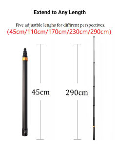 Original Insta360 3M Carbon Fiber Extended Edition Invisible Selfie Stick For X5 X4X3ONE RSONE X2ONE RONE XONE Action Camera
