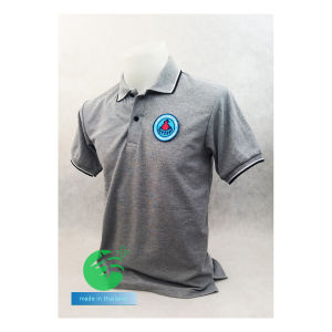 🔥Sale ลดแรง🔥เสื้อโปโล สีเทา อสม. (ชาย/หญิง) ผ้าเกรดแบรนด์เนม นุ่มลื่นใส่สบาย ระบายอากาศดีเยี่ยม
