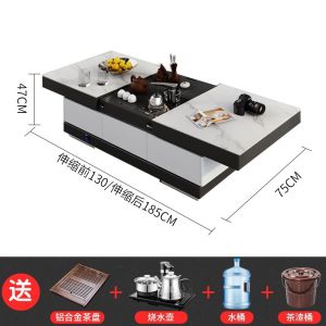 Coffee Table TV Cabinet Combination Multi-Function Lifting Coffee Table Smart Slate Fire Stone Tea Table