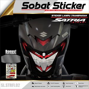 Sobat Stiker Lampu Satria FI Injeksi Bahan Transparan Glossy / Doff