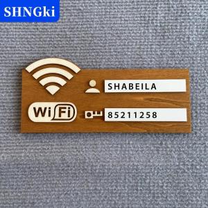 SHNGki 1PC mộc mạc bằng gỗ mật khẩu đăng nhập cổ điển treo tường không dây mạng chỉ số mảng bám đa mục đích trang trí nội thất phụ kiện