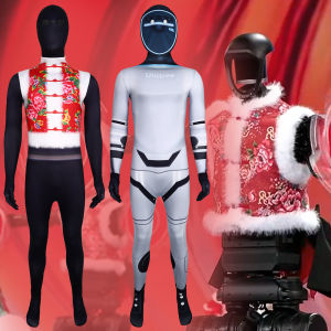 Unitree Spring Festival Gala big flower jacket machine dancing robot cosplay costume one-piece tights halloween costume holiday gift