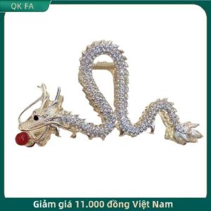 QK FA ✨ Năm 2024 của rồng cá mập vuốt Clip thạch rồng tóc vuốt kim loại kẹp tóc phụ nữ kẹp cua Phụ kiện tóc barrette