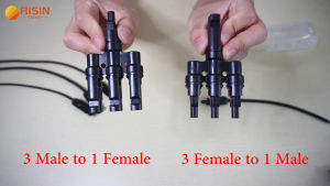 High Current 50A MC4 3to1 Solar Panel T Branch Y Branch Cable Splitter Coupler Connectors