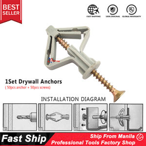 100pcs Self Drilling Hardware Professional With Screws Expansion High Strength Wall Metal Pierced Drywall Anchor Kit
