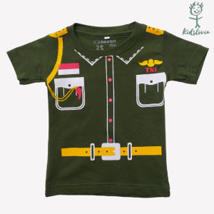 Kaos Anak Laki Laki Seri Profesi TNI / Tentara Untuk Anak Usia 1-6 Tahun