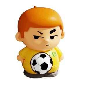 YIDIA Press Decompression Toy Squeeze Rebound Football Squeeze Toy Doll Cute Design Football Player Pinch Toy Backpack Pendant