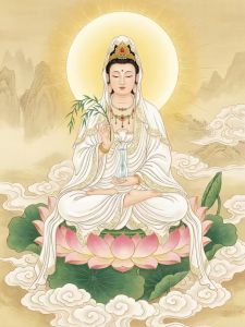 Full Drill DIY Buddha on Lotus Diamond Painting Vertical Frame Included Kit for Home Decor