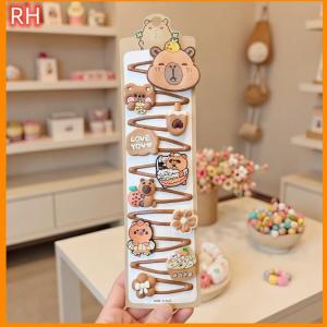 🔥🔥🔥ranghe 10pcs Cute Capybara Mini Hairpin Girl Women Hair Clips Headwear Hair Clip Side Bangs Clip Headdress Kids Hair Accessories