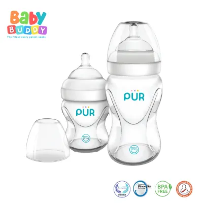 Pur Promo Bundles - Advanced Plus Wide Neck Feeding Bottle Set (100% Anti-Colic Bottles)
