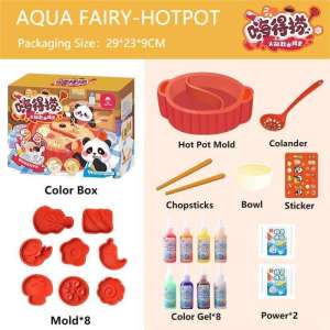 Magic Water Elf Slime Hot Pot Playset Kid Educational Toy Handmade DIY Pretend Cooking Girl Boy Gift