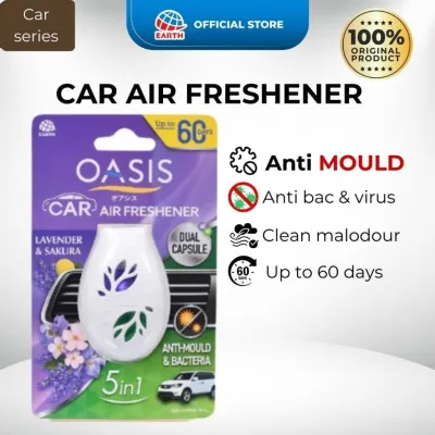 OASIS Car Clip Car Air Freshener Jasmine Tea & Freesia Anti-Mold & Odor Neutralizer Long Lasting