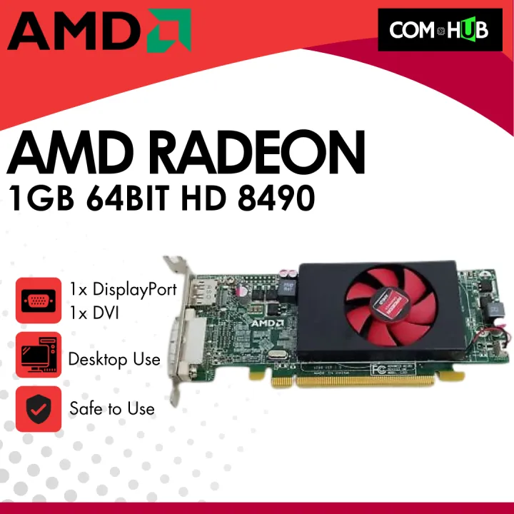 Com Hub PC AMD Radeon HD 8490 1GB 64-Bit DDR3 Directx 11 Graphics Card  for Desktop (USED) Lazada PH