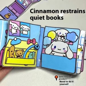 ASRV Childrens Special Edition DIY Quiet Book Sanrio Series Interesting Handmade Toys Suit Cutting-Free Quiet Book Full Set DIY Decompression Sanrio Series