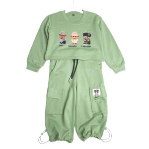 Masyken Setelan Anak Perempuan Crop Top Usia 1-6 Tahun