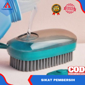 Sikat Cuci Baju Panci 2in1 Sikat Pembersih Baju Serbaguna Sikat Spons Cuci Sikat Bisa COD