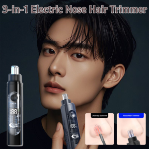 3-in-1 Electric Nose Hair Trimmer Nonrusting Concealed Blades  Waterproof Usb Charging For Hair And Nose