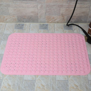 PVC Bath Mats Toilet Shower Pad Silicone Nonslip Doormat Grip Rubber Suction Mat 35*65cm Household Floor Mat