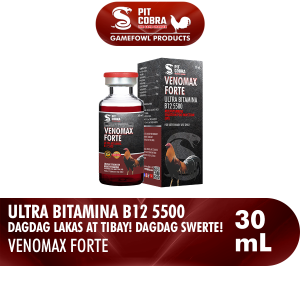 Pit Cobra Venomax Forte 30ml Injectable - Ultra Bitamina B12 5500! Dagdag Kamandag ng Palo ng Manok mo!