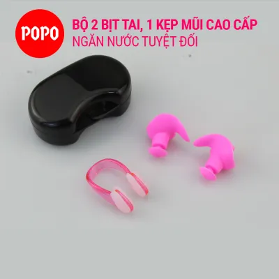 Bộ bịt tai kẹp mũi thiết kế 3D cách âm ngăn nước tuyệt đối dùng khi bơi trong bộ sưu tập thể thao dưới nưới EP3 POPO
