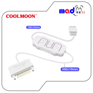 COOLMOON AR-1 สาย RGB Controller 5V 3pin-SATA  ARGB Mini Control HUB RGB SYNC Controller อะแดปเตอร์