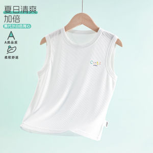 Modal a Girls short-sleeved shirt T Summer white thin breathable childrens shirt childrens clothing summer wear home wear