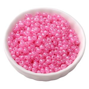 15 gam/túi 4mm Kính Gạo Hạt kem loạt hạt hình tròn hạt đệm rời cho vòng tay thủ công Vòng cổ bông tai Keychain Tự Làm Thủ Công Phụ kiện làm đồ trang sức