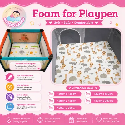 120x120 150x180 150x200 180x200 120x180 Foldable or Non-Foldable High Quality Foam with Free Cover For Playpen