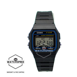 [Watchspree] Casio Digital Black Resin Band Watch F91W-1D F-91W-1D F-91W-1 [Kids]