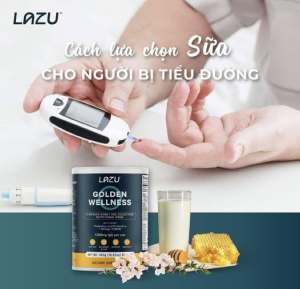 Sữa Bột Lazu Golden Wellness Lon 450g Kết Hợp Mật Ong Manuka của New Zeland- dành cho người tiểu đường.