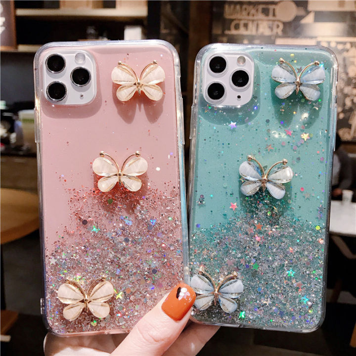 butterfly glitter case for iphone xr