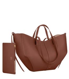 French Genuine Leather Elegant Women Tote bag Large capacity Handheld shoulder bag