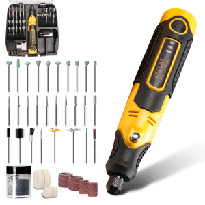 KEELAT Electric Grinder Mini Dremel Drill bit Electric Grinding Set Milling Polishing Drilling Cutting Engraving Accessories