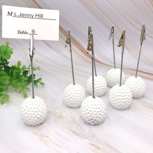 XUANY 3pcs ฐานที่มั่นคง ฐานลูกกอล์ฟ รีซิน ขาว คลิปภาพ ที่เก็บภาพถ่าย หลายฟังก์ชัน ที่วางโชว์ งานกอล์ฟ