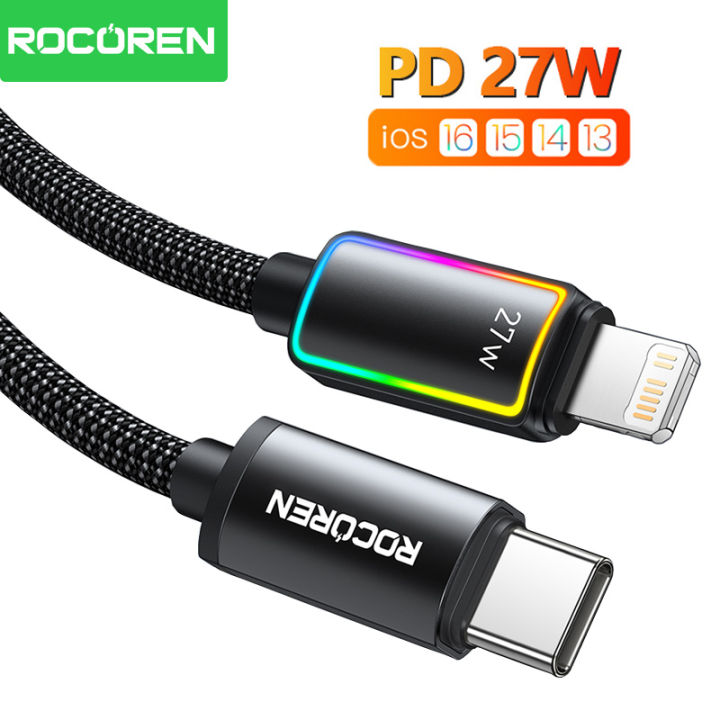 Rocoren USB C to Lightning Cable High Current Data Cord For