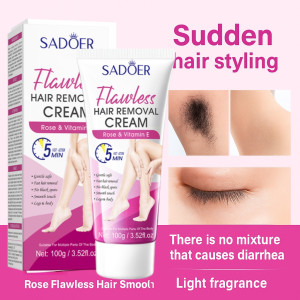100g Rose Flawless Hair Removal Cream Painless Non-Irritating Gentle Hair Removal Scented Cream