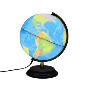 25cm Dia LED Luminous Teachinig Globe light World Earth Globe Map Geography Educational Toy With Stand Office Desktop Decor