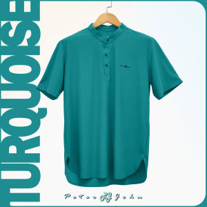 Peter N John 902 Ice Silk Mandarin Collar T-Shirt Short Sleeve