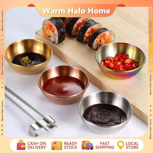Stainless Steel Sauce Dish Appetizer Serving Tray Stainless Steel Sauce Dishes Spice Plates Small Dish Dip Bowl Kitchen Supplies Plates