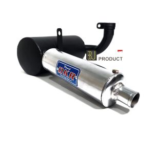 Knalpot Vespa Racing Harian Buang Kiri Pendek DKR