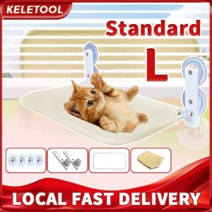 Cat Hammock Window cat bed Cat window perch Hammock with Heavy Duty Suction Cups Breathable Mesh Pet Window