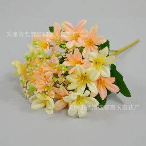 Small Lily 18 Kuntum Bunga Artificial Home Dekorasi