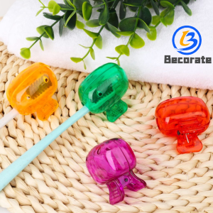 BECORATE Travel Toothbrush Storage Clip Toothbrush Head Storage Clip Transparent Toothbrush Protective Cap Toothbrush Shell