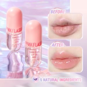 PINKFLASH (PF-L12-01) Natural Lip Oil Lip Balm Lip Gloss Moisturize Repair Nourish Reduce Wrinkles Waterproof Multi-uses