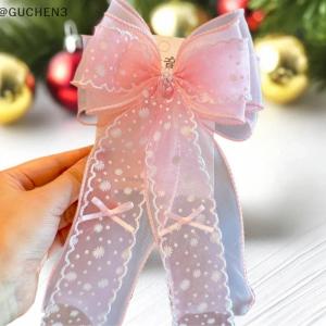GUCHEN3🦋 Daisy lưới ren Bow kẹp tóc cho cô gái trẻ em hairgrip Clip barrette mũ nón Phụ kiện tóc