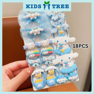 18pc Set Kuromi Melody Childrens Hair Tie Girls Hair Accessories Rubber Band Kids Elastic Hairband Pengikat Rambut 发圈