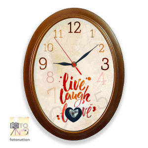 Pendulum Wall Clock with 'LIVE LAUGH LOVE' Message: Perfect Housewarming Gift
